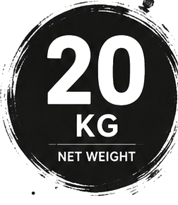 20 kg net weight per sack, all grades